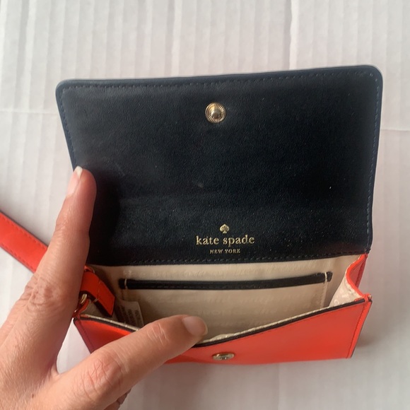 3x$15 KATE SPADE | Small Orange/Red Wristlet - Picture 6 of 9
